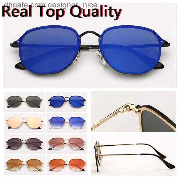 

hexagonal blaze sunglasses uv400 sun glasses men women yellow lens gradient flash designer raies¡ban¡raybanitys¡sunglass d, White;black