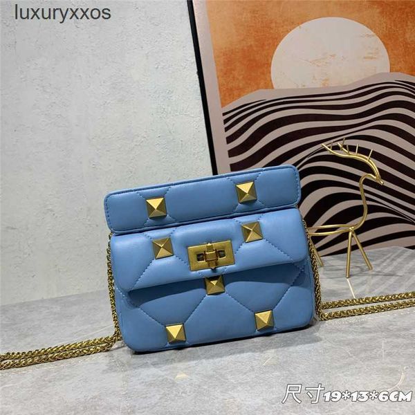 

designer bag bags fashion small handbag leather valention one shoulder crossbody large rivet chain sheepskin flap handheld women's