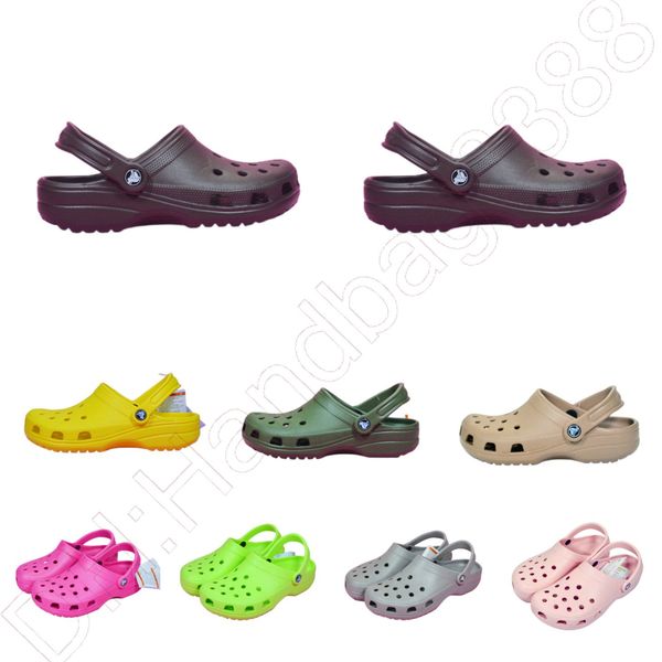 

sandals eva classics crocclog crocodile shoes lightweight comfortable high-quality women men children summer slides designers sandalias muje, Black