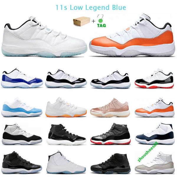 

box with men 11s women basketball shoes jumpman low legend blue 11 concord bright citrus jubilee 25th anniversary rose gold mens trainers sp