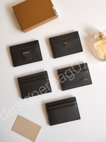 

2023 luxury r black credit card holder classic wallet business card case, Brown;gray