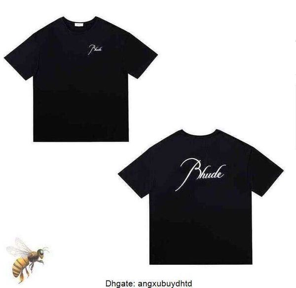

designer shirts summer mens t-shirts womens rhude designers for men letter polos embroidery tshirts clothing short sleeved tshirt large tee, White;black