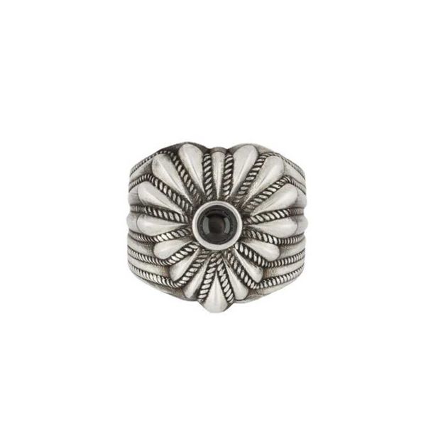 

2023 new gujia 925 sterling silver pearl love old men's hip hop fashion ring