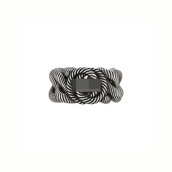 

2023 gujia thread 925 sterling silver for men and women's bold fashion trend ring gift