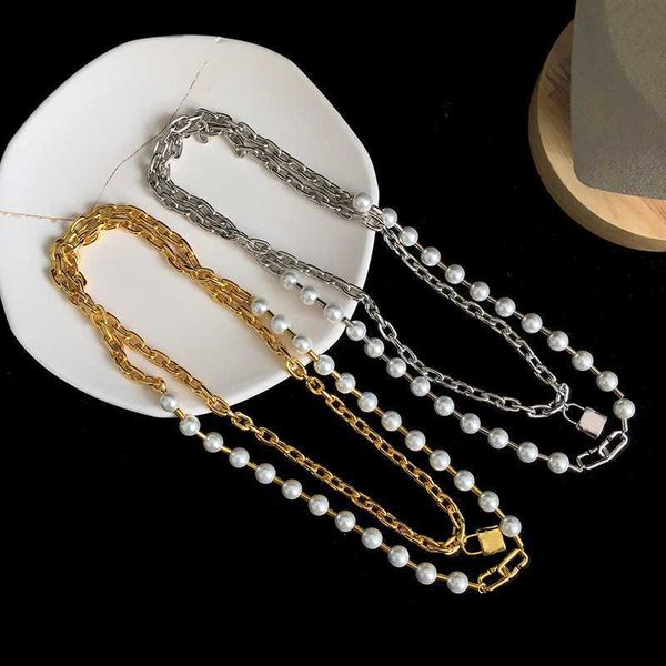 

women's u-chain hanging lock designer jewelry gold/silver/rose hip hop street necklace full set brand as a wedding christmas gift