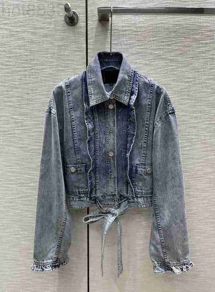 

women's jackets designer brand denim cotton jacket vintage bomber coat girls milan runway oversized peacoat long sleeve short outwear, Black;brown