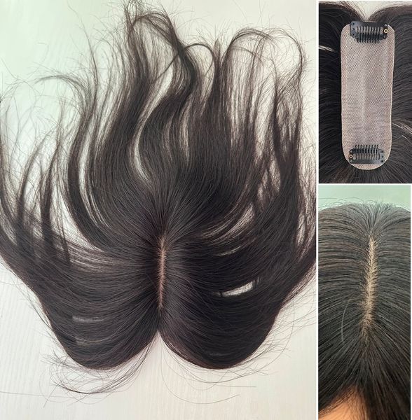 

double drawn hair er 1.58"x5" silk scalp hair ers for women real remy human hair clip in 20cm~35cm, Black;brown