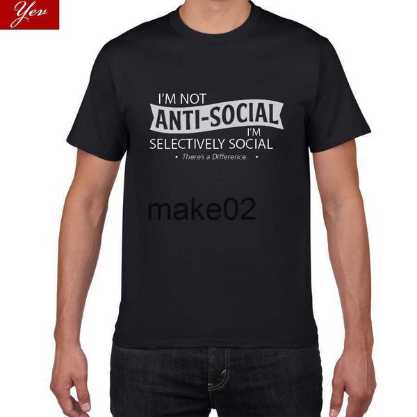 

men's plus tees polos i am not antisocial summer t shirts men 100 cotton hip hop man tees street wear tshirt men casual tshirt x0621, Black;brown