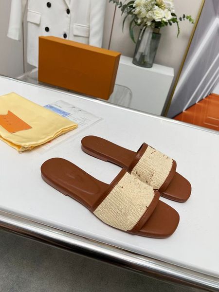 

designer woody sandals women beach sandal mules flat slides light tan beige white black pink lace 0623