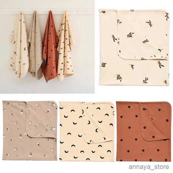 

blankets cotton muslin baby blanket olives crescent moon pattern newborn swaddle wrap quilt boys girls bath towel stroller cover bedding r23