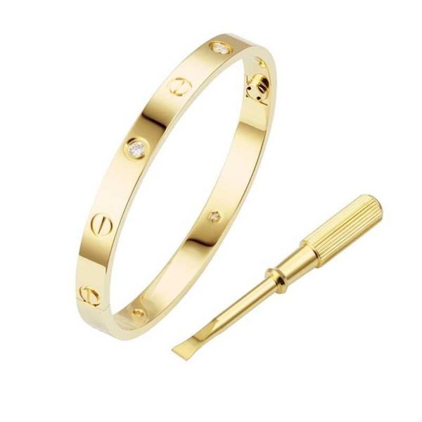 

designer new furious gao qiqiang carti screwdriver bracelet titanium steel rose gold non falling color clip love couple for men and women yi, Black