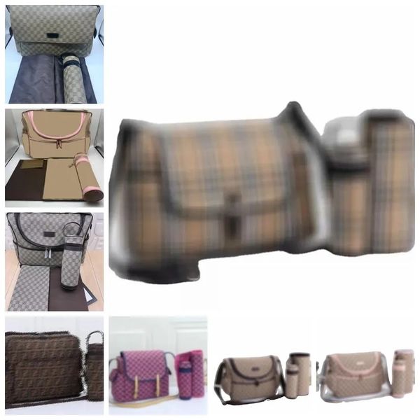 

diaper bags baby designer mens zipper backpack mummy multi-function messenger diapers bag 3pcs set print leather canvas functional dad dry s
