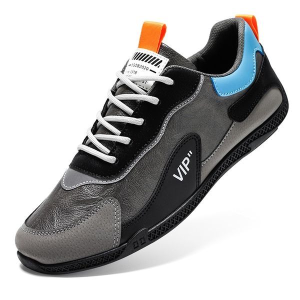 

new men shoes sneakers lace up loafers comfortable walking shoes, Black