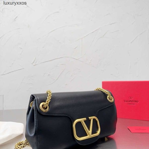 

chain valention designer single bag bags shoulder diagonal straddle decorated leather women's handbag high