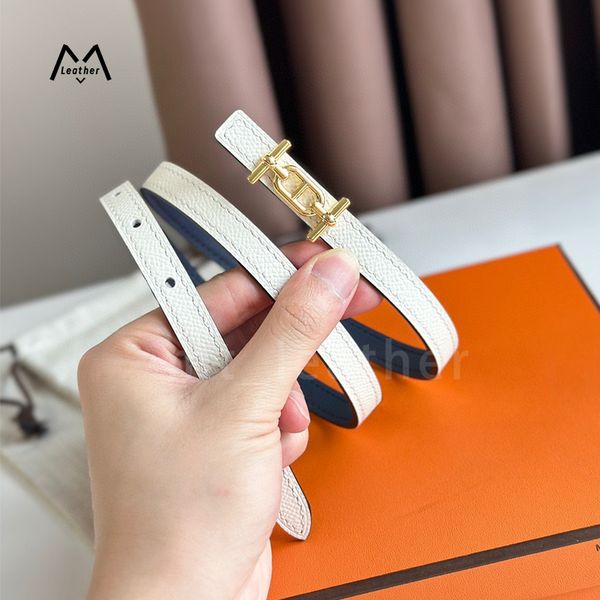 

dress belts for women designer narrow genuine leather h belt white orange simple graceful waistband for dresses small copper buckle smooth w, Black;brown