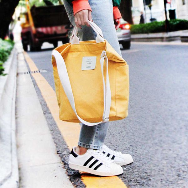 

bag canvas bag korean shoulder bag student messenger bag ins women's bag portable sail bag bags
