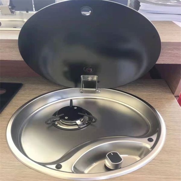 

1 burner gas stove hob glass lid 1*1.8kw 340*340*110mm boat caravan rv gr-r01