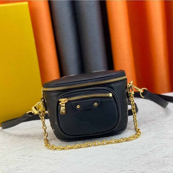 

mini designer presbyopia bags 5a women crossbody bag handbag cowhide embossing chain messenger bag two large compartments letter v purse
