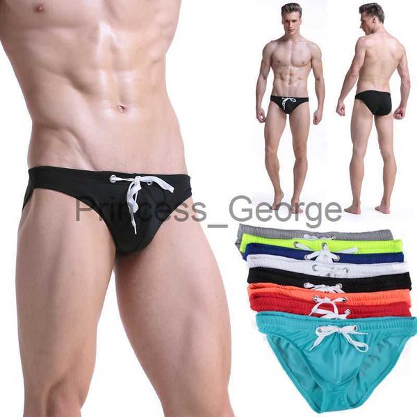 

men's swimwear swim trunks men's swimsuit new swimming briefs e mens bikini swimwear beach bathing suit nonslip waist ties shorts
