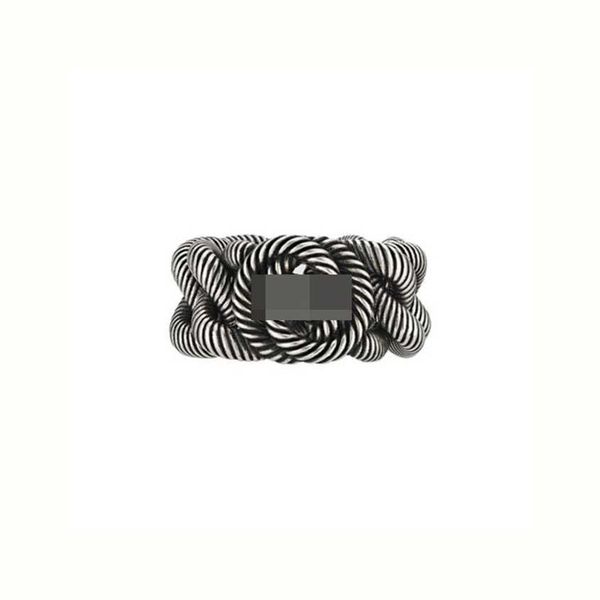

2023 gujia thread 925 sterling silver for men and women's bold fashion trend ring gift