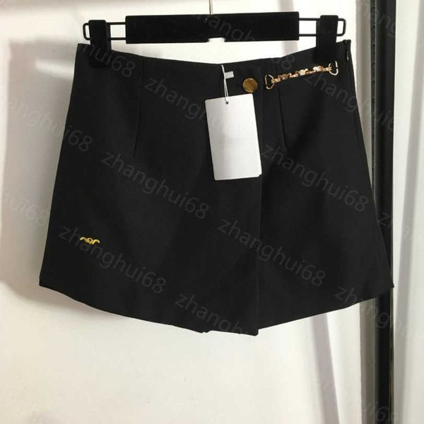 

23ss womens designer clothing womens shorts gold thread embroidery hardware waist buckle high waist short skirt short skirt women clothes a1, White;black