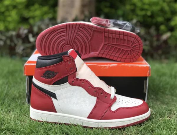 

authentic 1 high og lost and found athletic shoes men women varsity red chicago reimagined white black gorge green wmns starfish outdoor sne, White;red