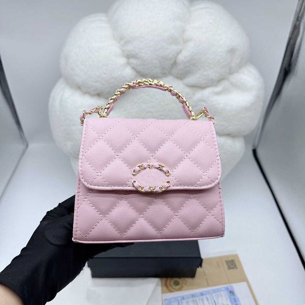 

mini handle chain shoulder bag fashion lychee print pu material women classic cosmetics bag famous designer handbag tote bag purse high-qual