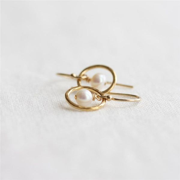 

knot 14k gold filled circle earrings hammered gold jewelry minimalism pearl oorbellen brincos vintage pendientes earrings for women, Silver