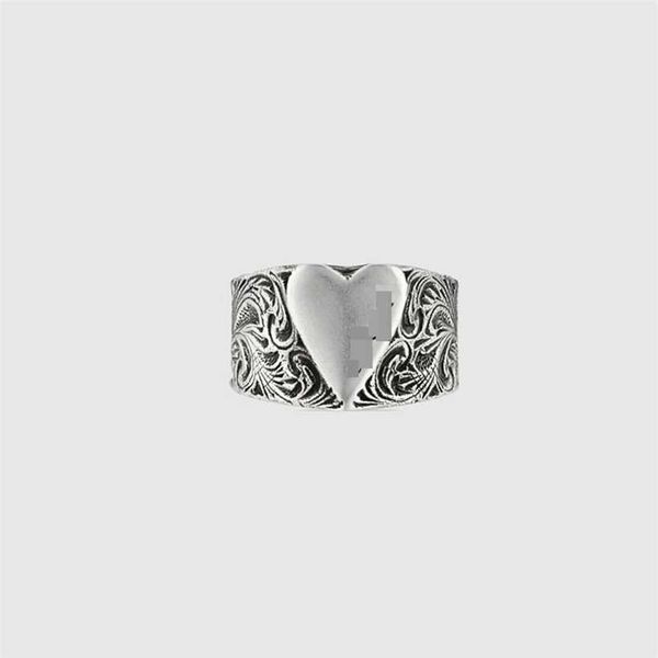 

2023 gujia new s925 sterling silver love old fashion personalized men's ring