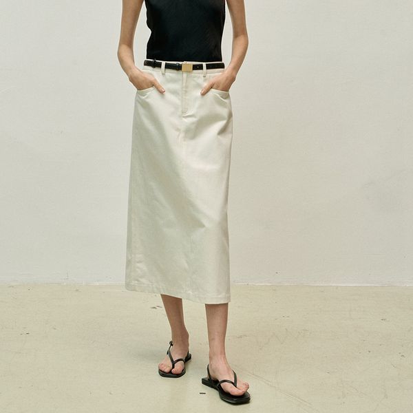 

minimalist denim half skirt 2023 spring/summer new high waist a-line new skirt half skirt mid length size s-l, Black;gray