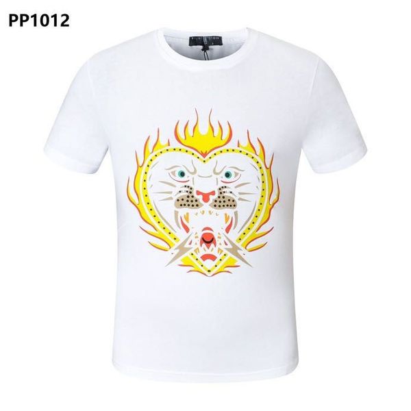 

pp designer t shirt mens fashion men tees wear round neck phillip plain summer sweat absorbing short sleeves breathable lovers clothing tige, White