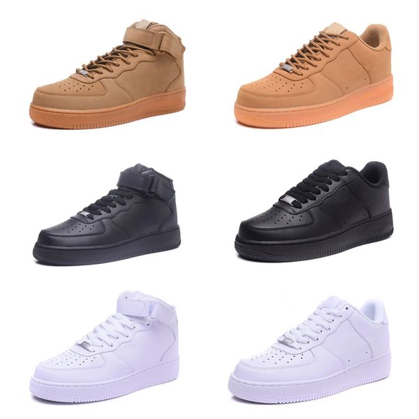 

fashion forces low mens women casual shoes airs high 1 one triple white black wheat utility shadow 1s classic 1 07 af1airforce outdoor sport