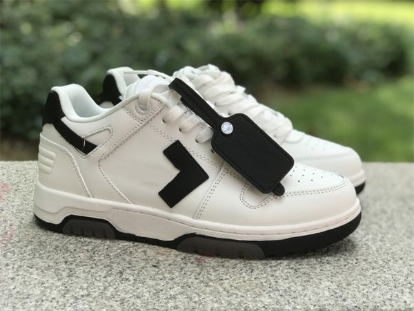

designer shoes ow out of office white black low leather sneakers with original box