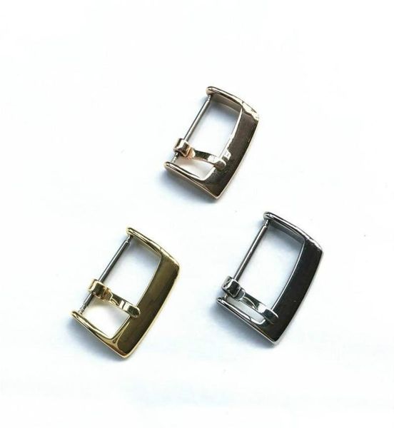 

new fashion highend buckle suitable for buckle strap accessories stainless steel metal pin buckle 14 16 18 20mm1736545, Black;brown