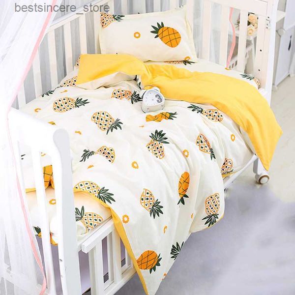 

3pcs cotton crib bed bedding set for boy girl cartoon baby bedding set includes pillowcase bed sheet duvet cover without filling l230522