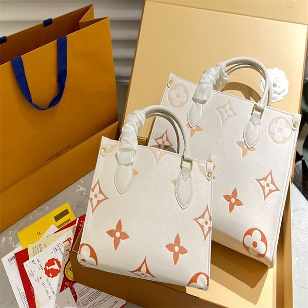 

women handbag solid color flower tote bags shopping bag shoulder crossbody purse fashion genuine leather large capacity classic letter clutc