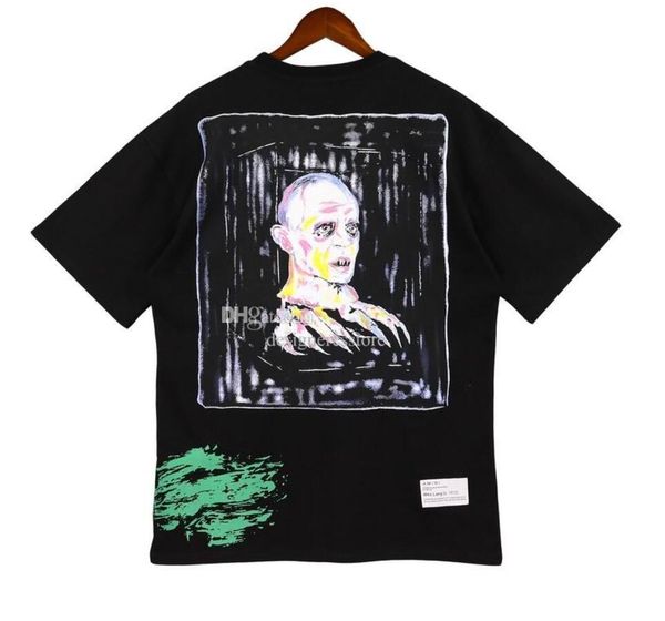 

2023 new t-shirts early spring emir amis short sleeve t-shirt hand holding planet halo dyed letternb17, White;black