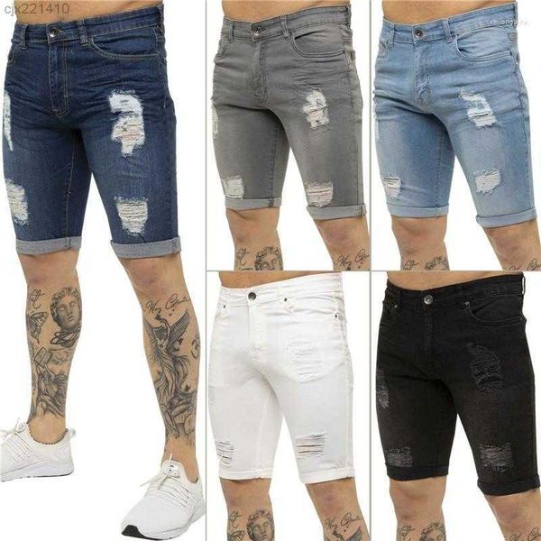 

men's jeans summer fashion slim fit stretch short elastic shorts sy0j