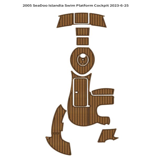 

2005 seadoo islandia modified swim platform cockpit pad boat eva teak floor mat