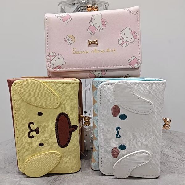 

fashion exquisite melody kuromi purse big capacity card holder bag accessories flower print, White