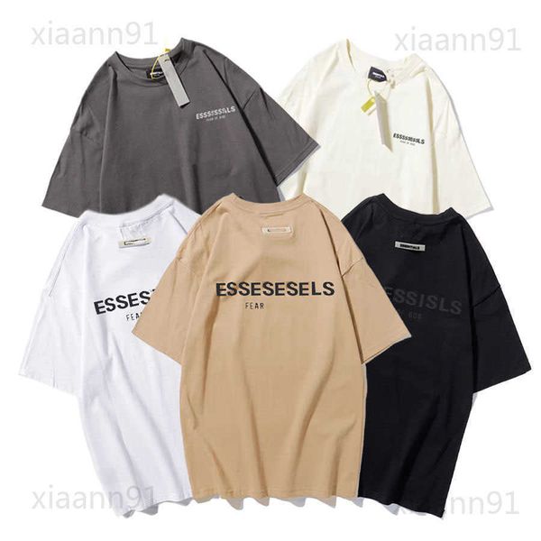 

designer fashion essentialclothing shirt street casual essentail shirt summer mens women luxury printed letter t shirt loose pure cotton cou, White;black