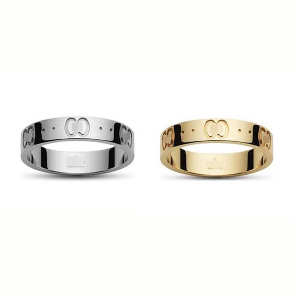

2023 high version gujia 925 sterling silver new double fashion personality trend g family couple gift ring