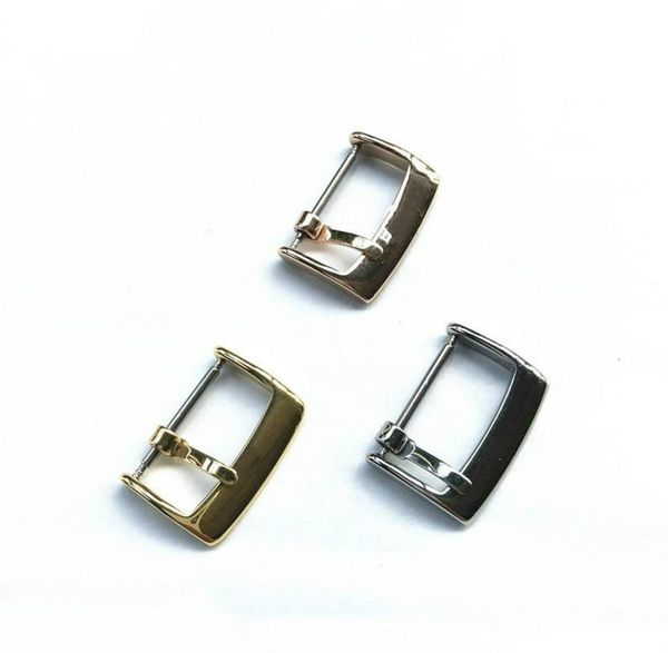 

new fashion highend buckle suitable for buckle strap accessories stainless steel metal pin buckle 14 16 18 20mm7390630, Black;brown