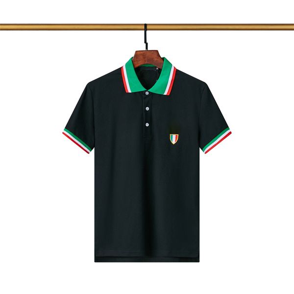 

fashion men's polos summer men women tshirt designers short sleeve casual shirts hip hop streetwear lapel t shirt tees mens clothing, White;black