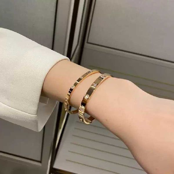 

designer new v gold high edition sterling silver screw love bracelet 18k rose cnc wide no diamond 4 10 full s60b 3jvz, Black