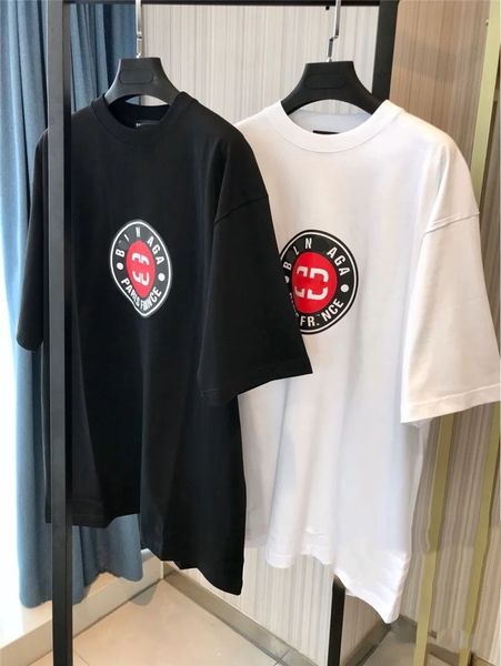 

summer plus tees fashion mens short sleeve fashion handsome badge letter print men brand fashion luxury t-shirt casual loose, Black;brown