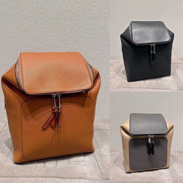 

designer bag luxury shoulder handbag genuine leather backpack class cowhide large capacity black men's and women's casual backpack