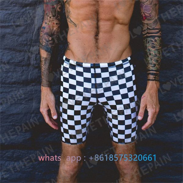 

men's swimwear love the pain pro swim surf swimsuit trunks beach shorts run quick dry uv swimming pantalones gym jammer 230625