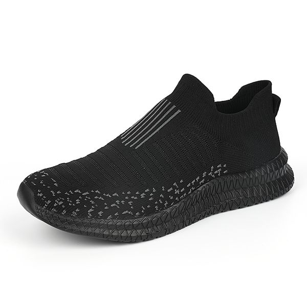 

new men sneakers men fashion breathable casual shoes, Black