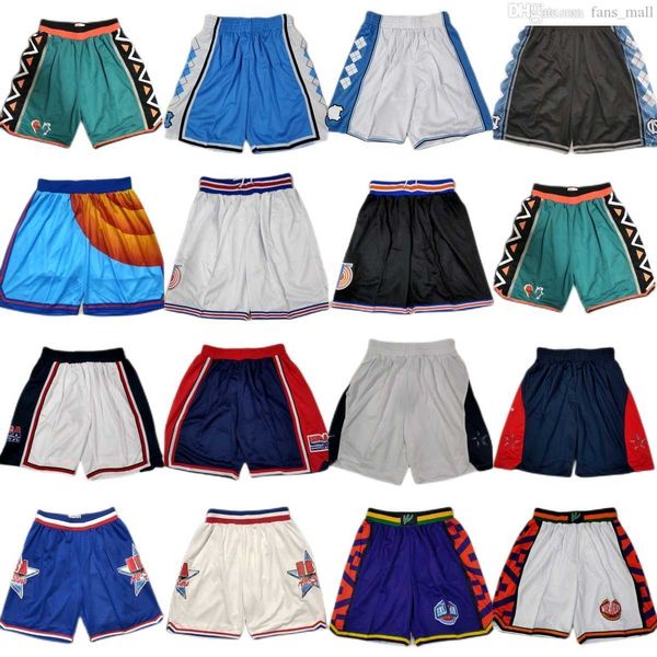 

classic retro mesh basketball shorts space jam movie tune squad looney breathable gym training beach pants all-star sweatpants pant short no, Black